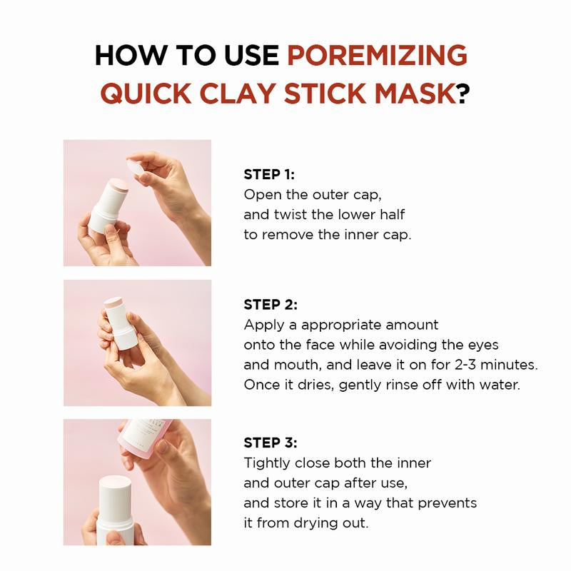 [SKIN1004 Official Shop] Poremizing Quick Clay Stick Mask 27G - Viral Blackhead Care Pink Stick, Quick Easy Wash-Off Mask, Removes Impurities and Sebum, Flawless Skin